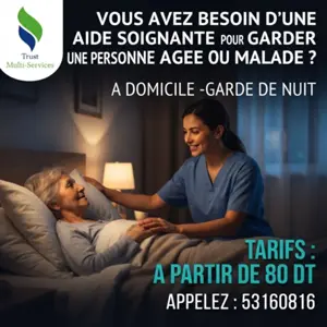 garde de nuit personne age a hammam chott