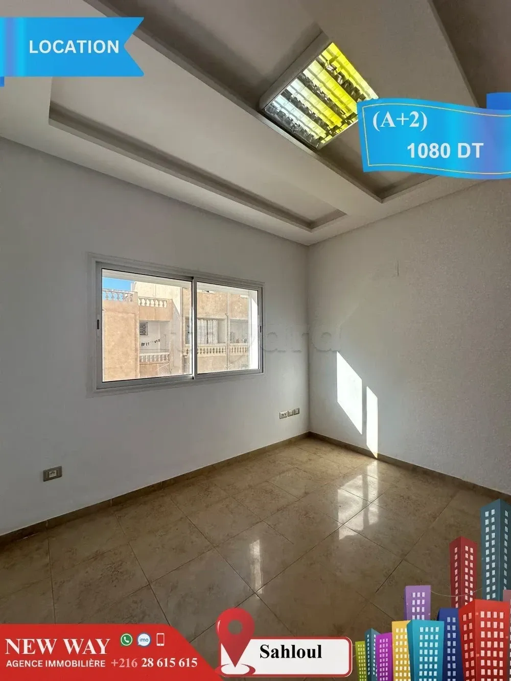 Bureau (A+2) à Sahloul sur l'Avenue principale Yasser Aarafet