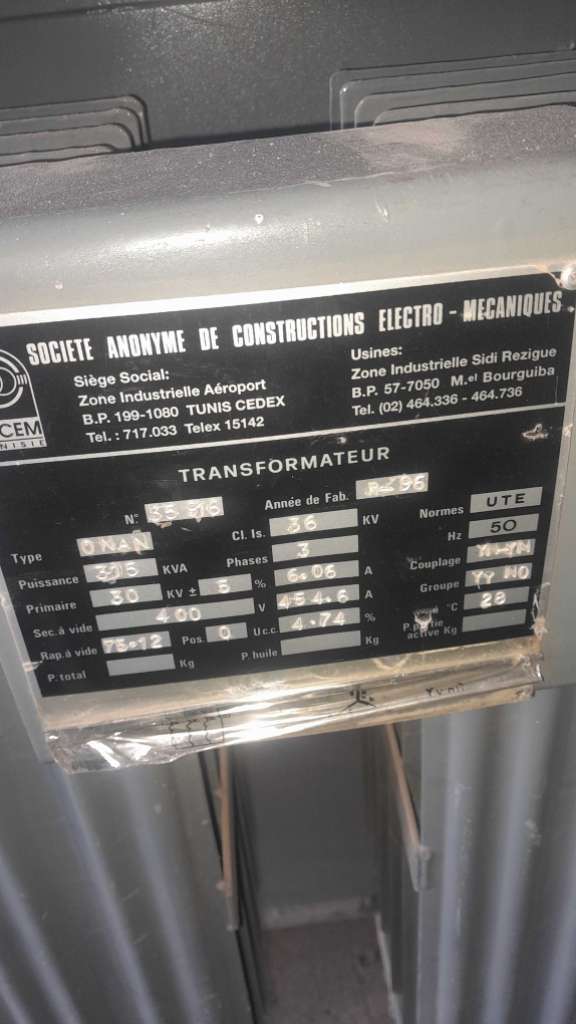 A vendre transfomateur triphasée