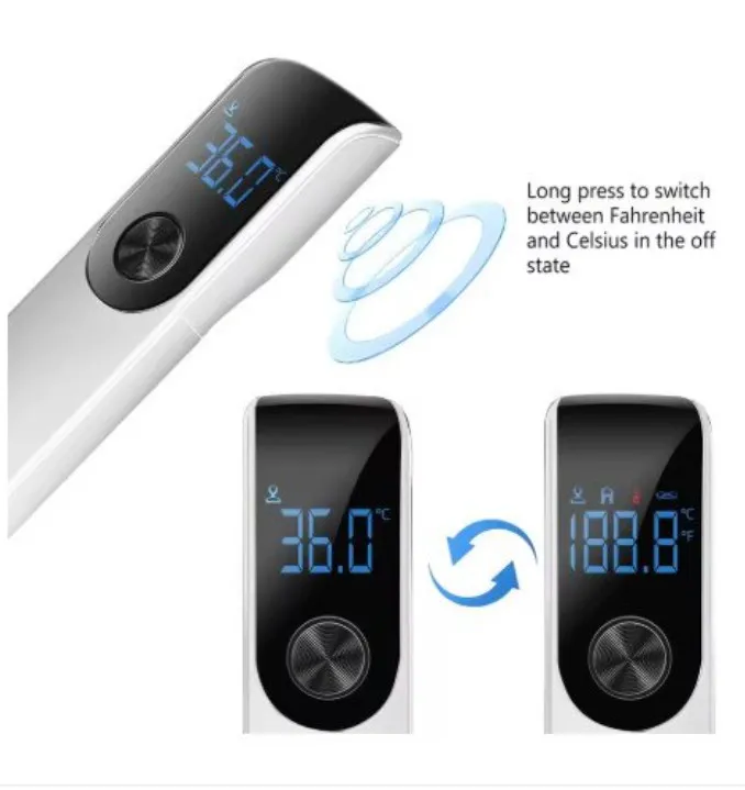 Thermomètre de fièvre IR,numérique sans contact AVEC++ Mini oxymètre puls