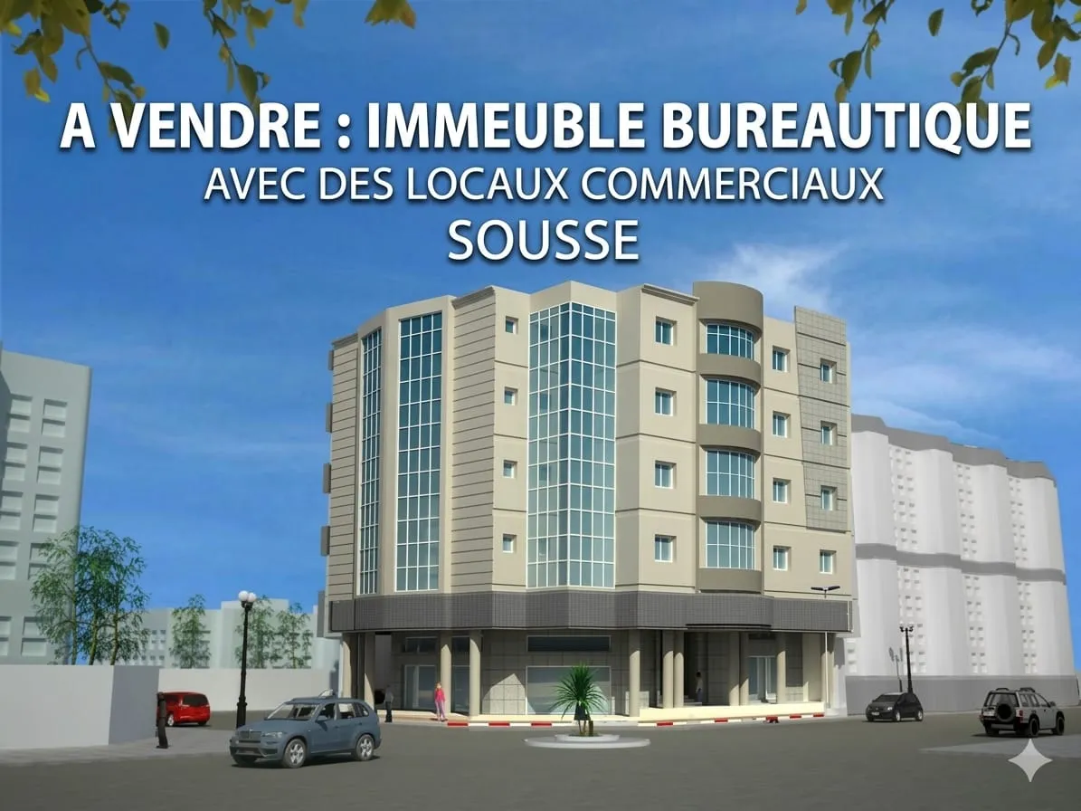 A vendre Immeuble R+5 bureaux avec des local commerciale à sousse jawhara