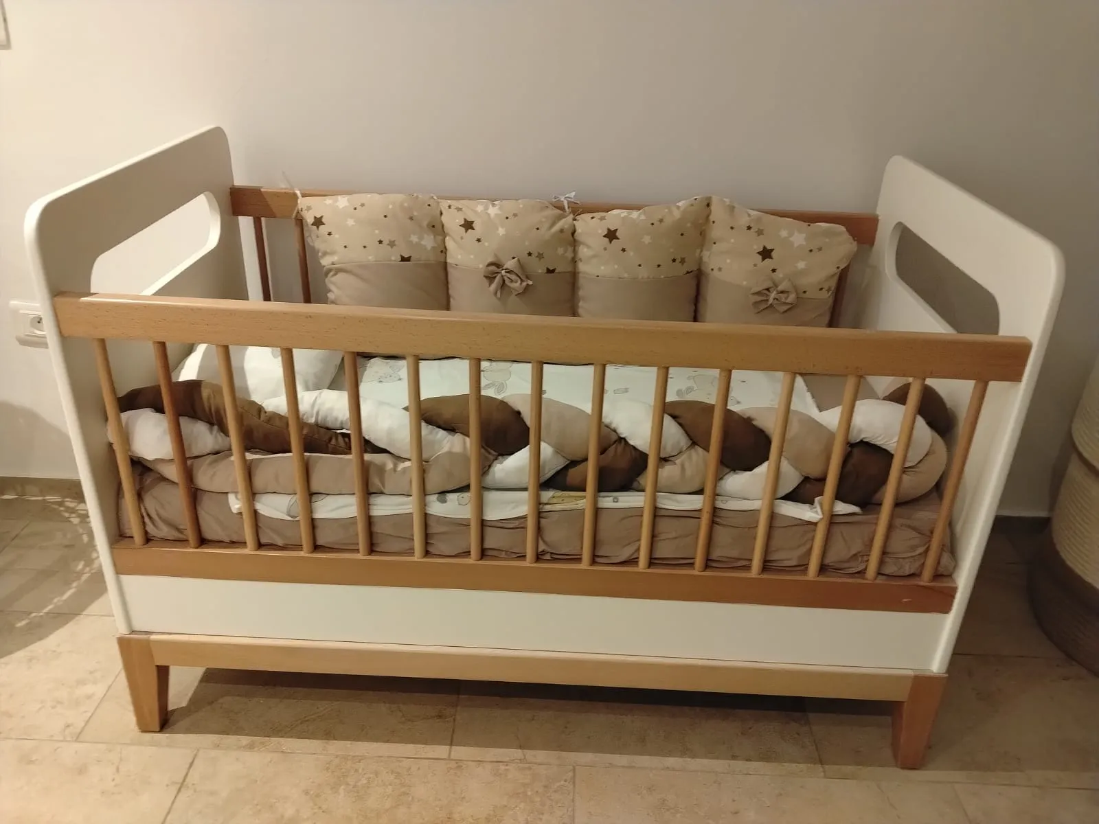 *đïž Lit bĂ©bĂ© en bois â 120 Ă 60 cm avec matelas*