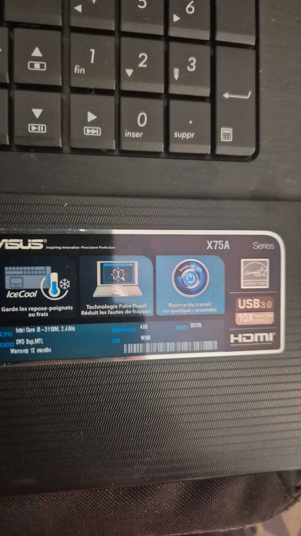 PC Asus X75A 