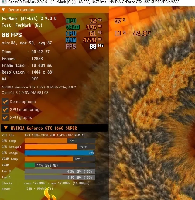 GTX 1660 SUPER TUF Gaming OC