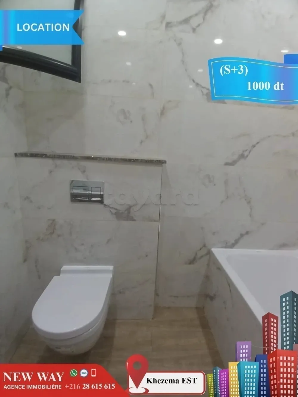 (S+3) Jamais Habité à Khezema EST avec Place de Parking au Sous Sol