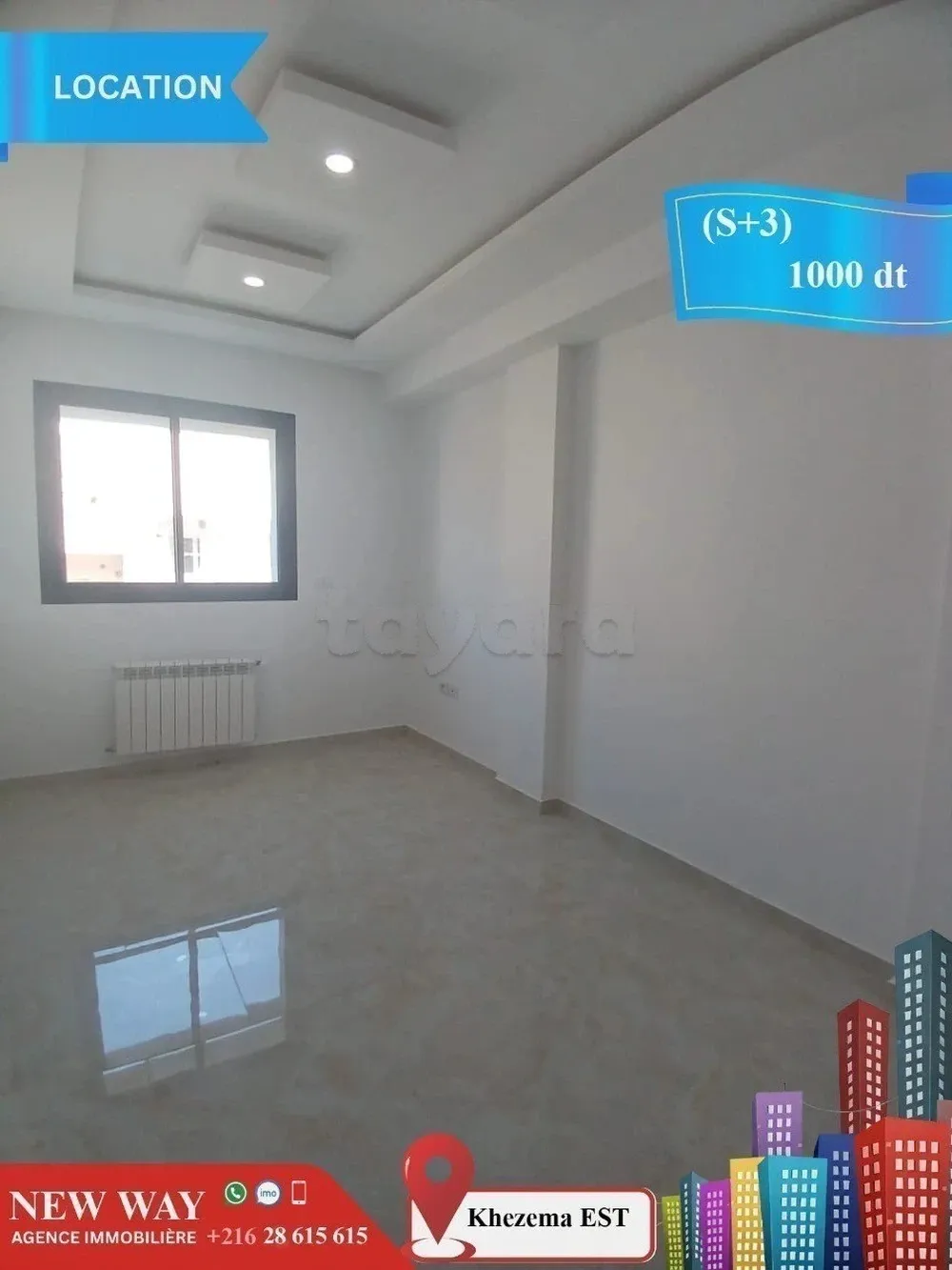 (S+3) Jamais Habité à Khezema EST avec Place de Parking au Sous Sol