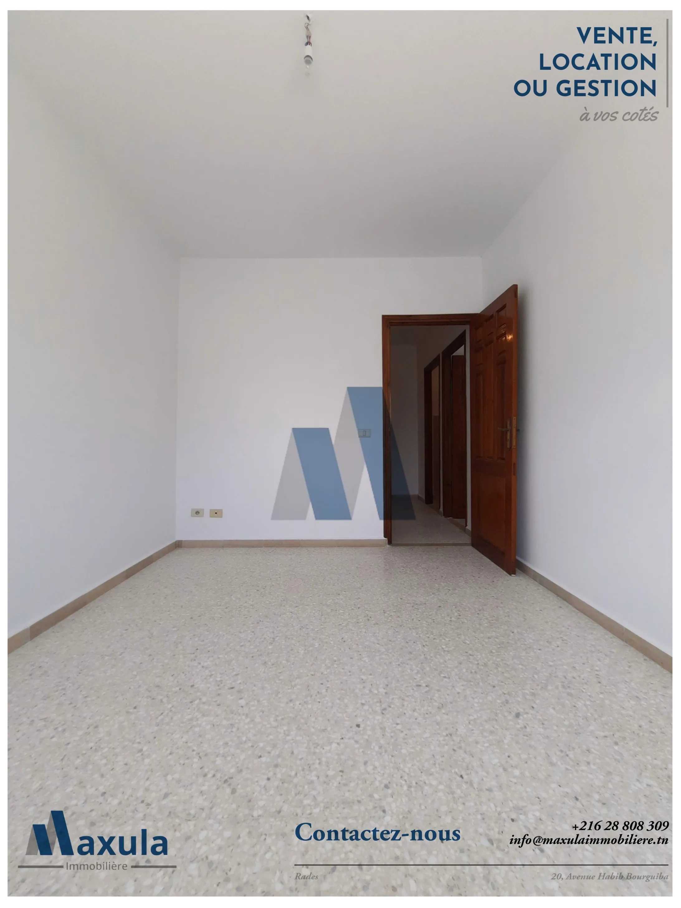 À VENDRE BUREAU H+2 À RADES AVENUE HABIB BOURGUIBA