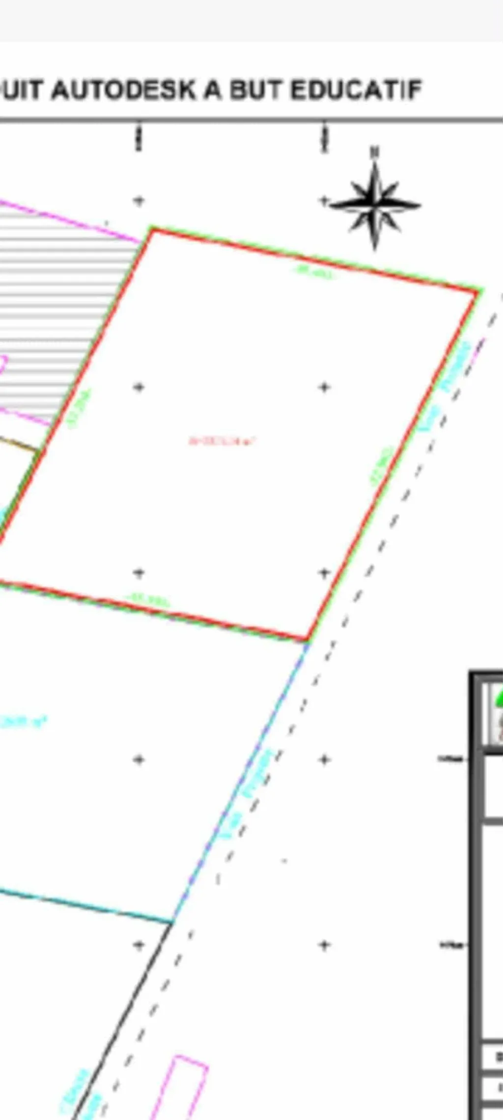 À Vendre : Terrain 2350 m² – Cité El Hidhab, Fouchena, vocation R+4 – Route GP3, après Marché Yahoudia