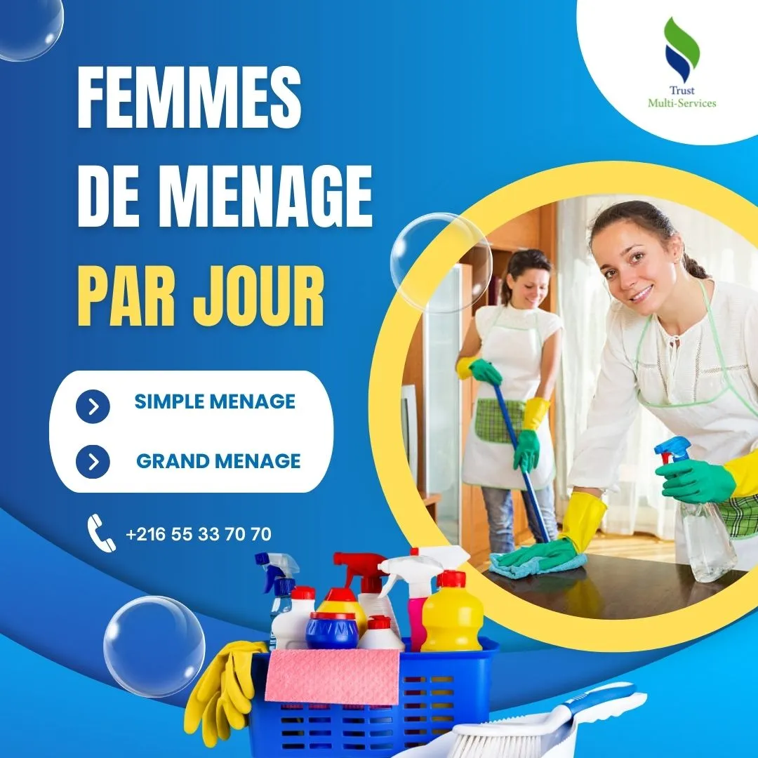 FEMME DE MENAGE PAR JOUR A CARTHAGE