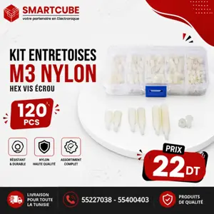 Kit entretoises M3 Nylon Hex Vis Écrou (120pcs)