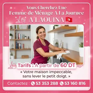 femme de menage par jour a laouna