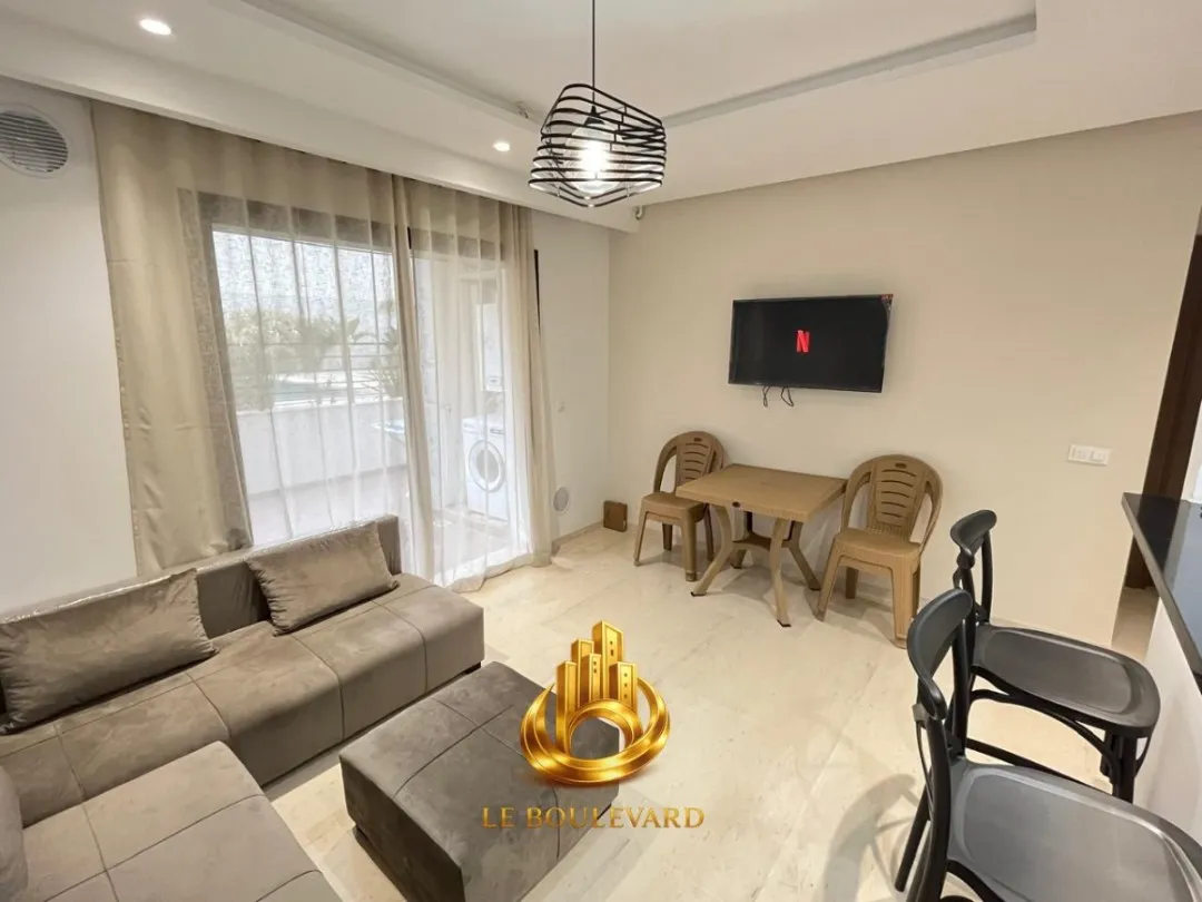 Location Estivale : Appartement S+1 Haut Standing Avec Terrasse à AFH Mrezga, Nabeul  