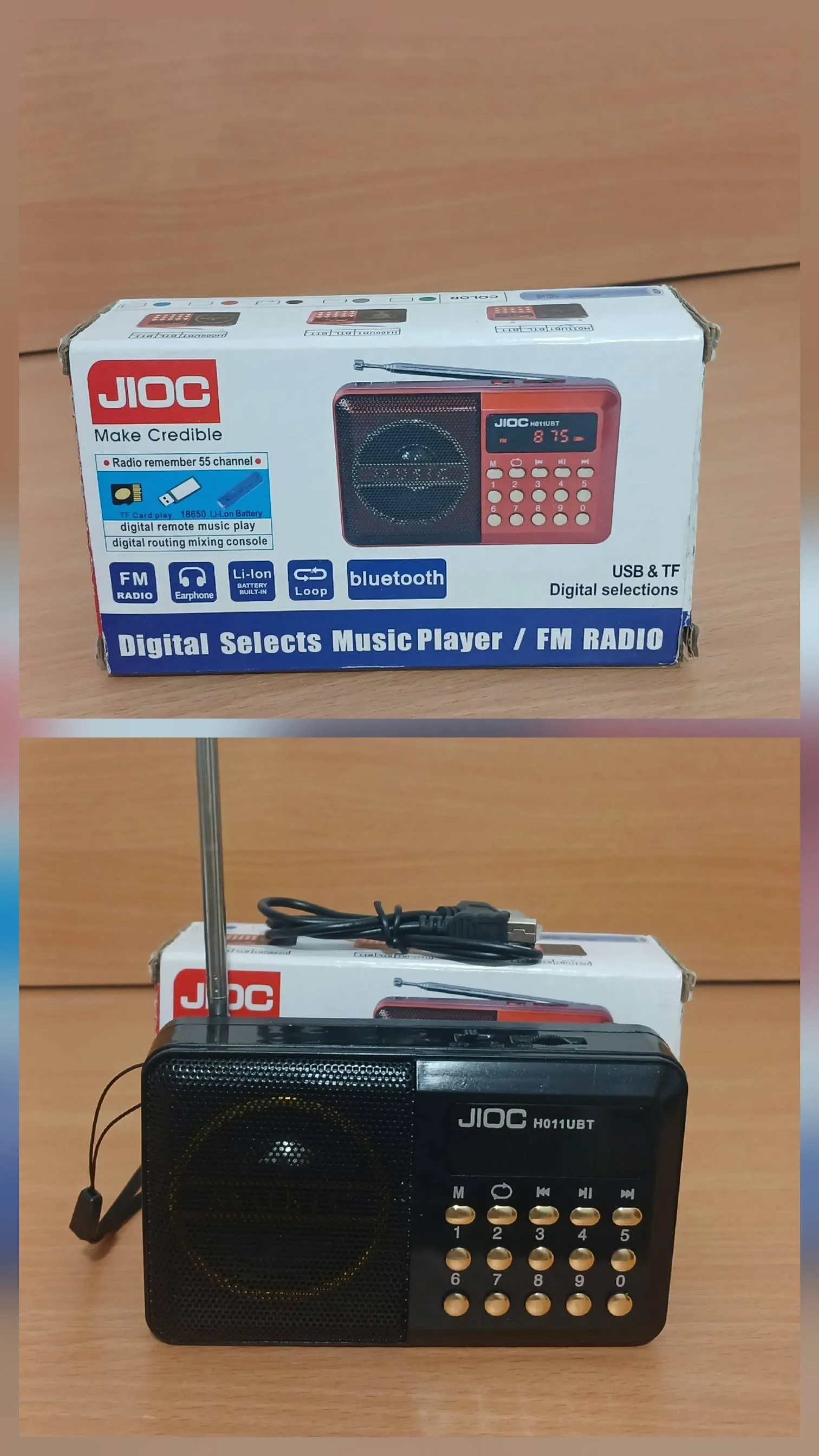 Mini Radio JIOC FM et Bluetooth sans fil neuf