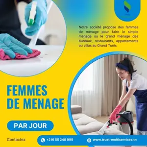 femme de ménage par jour a tunis 