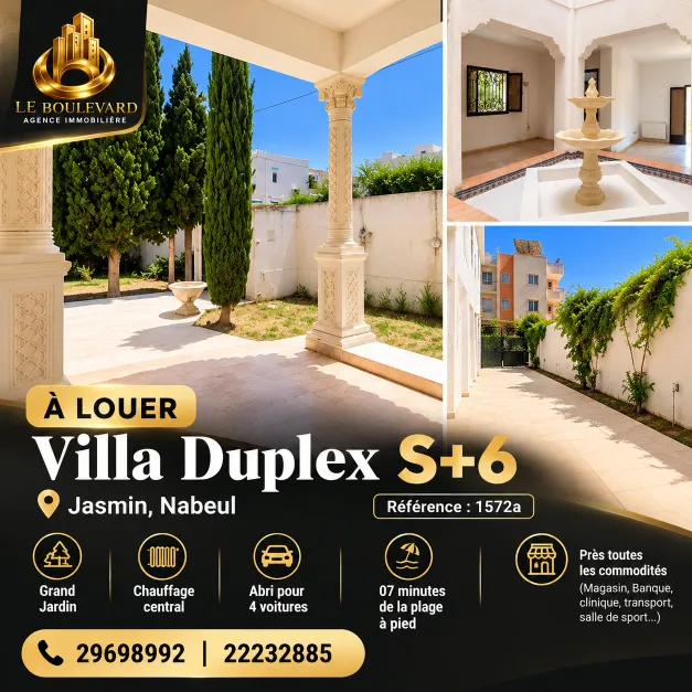 A Louer Villa S+6 Avec Jardin à Jasmin, Nabeul - photo 9