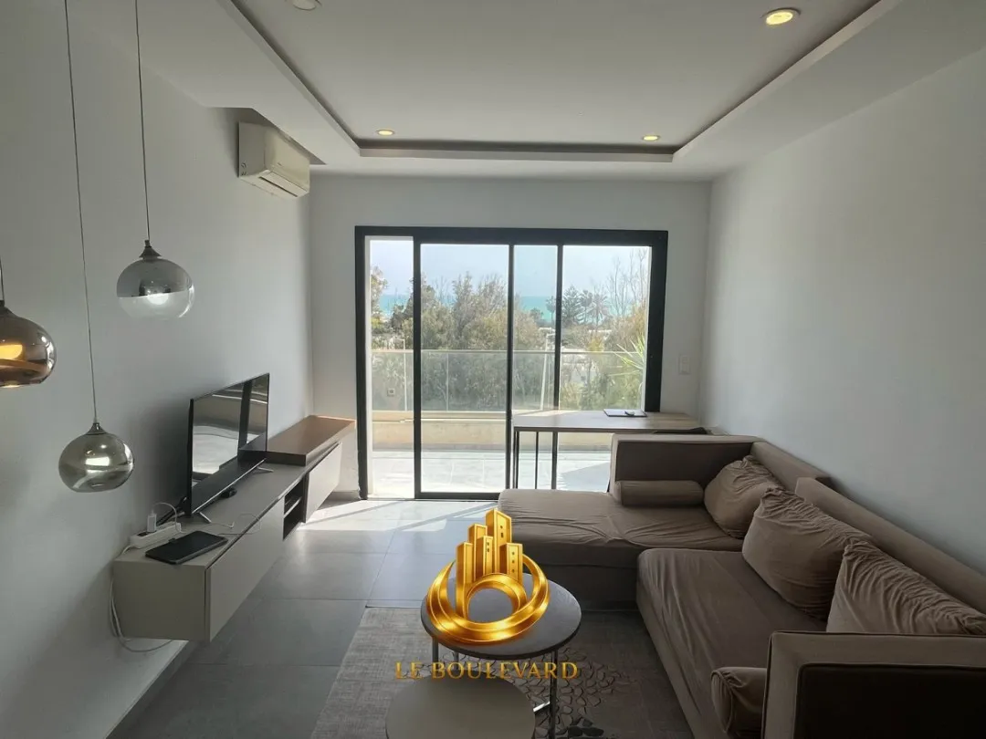 Location Annuelle : Appartement S+2 Haut Standing Vue Sur Mer à Néapolis, Nabeul 
