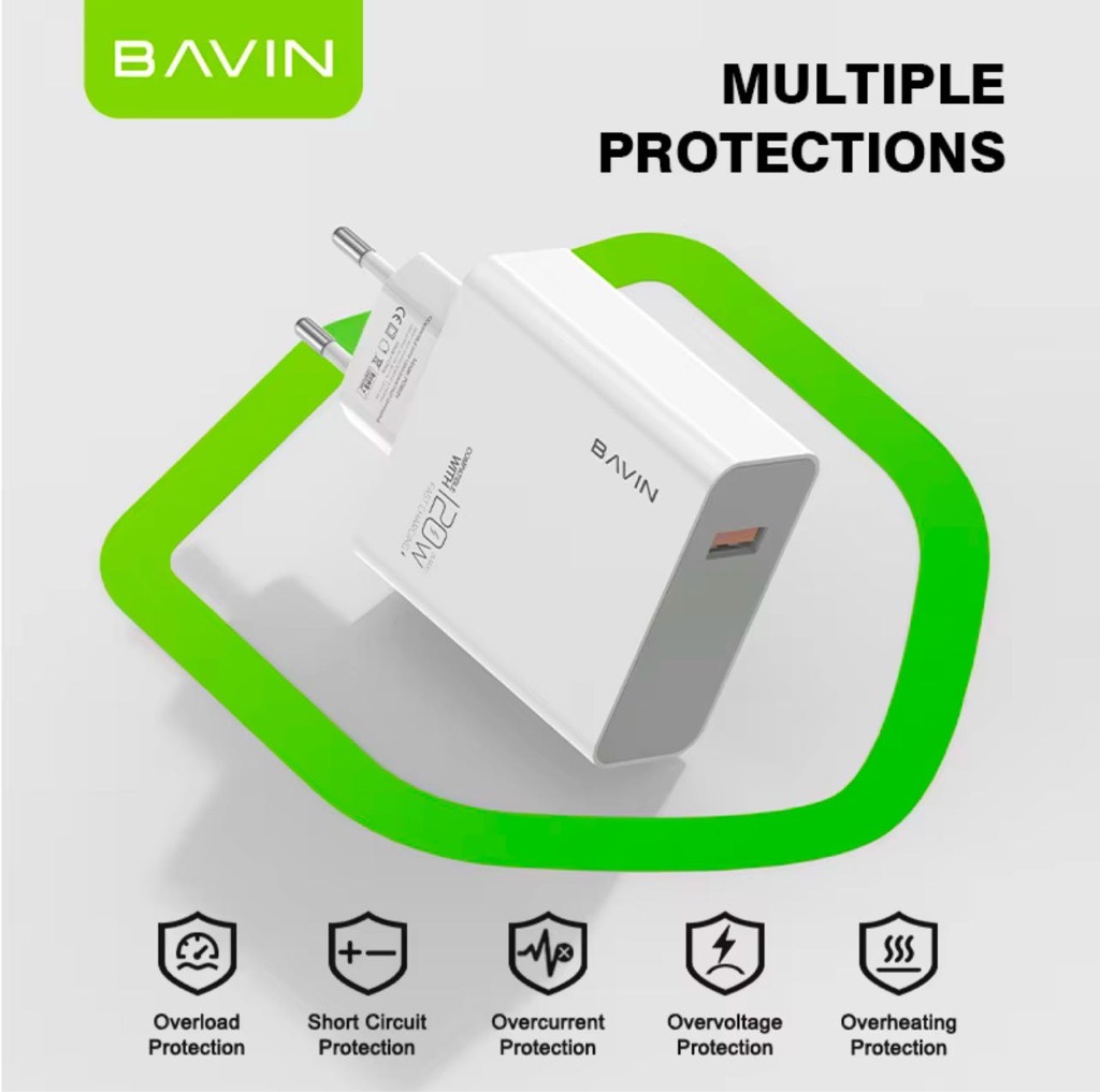 Bavin Chargeur Super Rapide 120W Avec Câble USB Vers Type C Pour Xiaomi Tunis