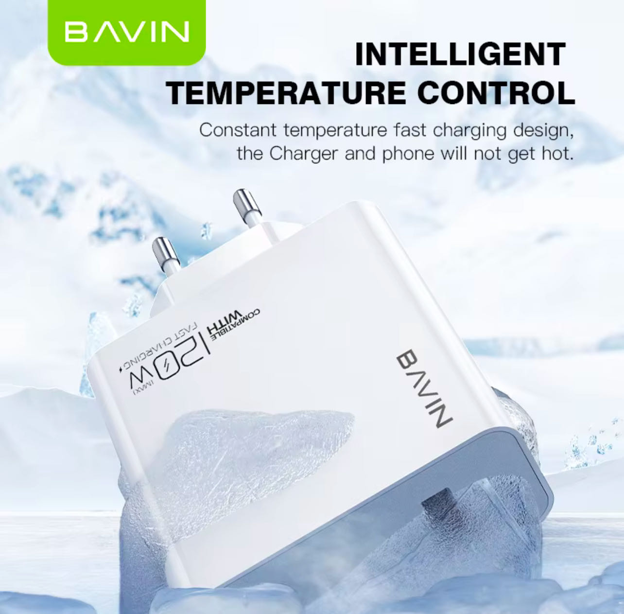 Bavin Chargeur Super Rapide 120W Avec Câble USB Vers Type C Pour Xiaomi Tunis