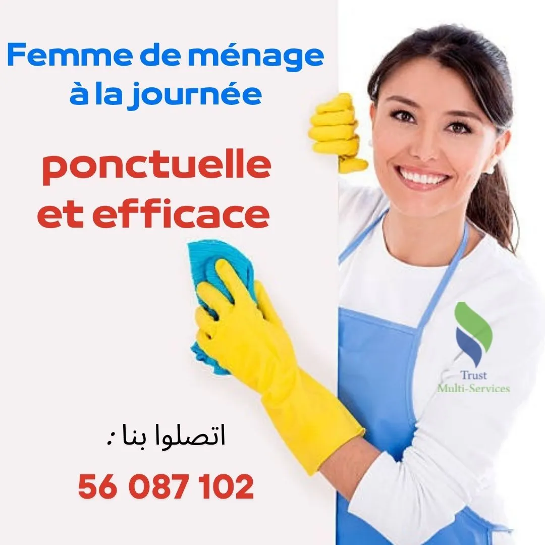 FEMME DE MENAGE PAR JOUR POUR SIMPLE MENAGE A ARIANA