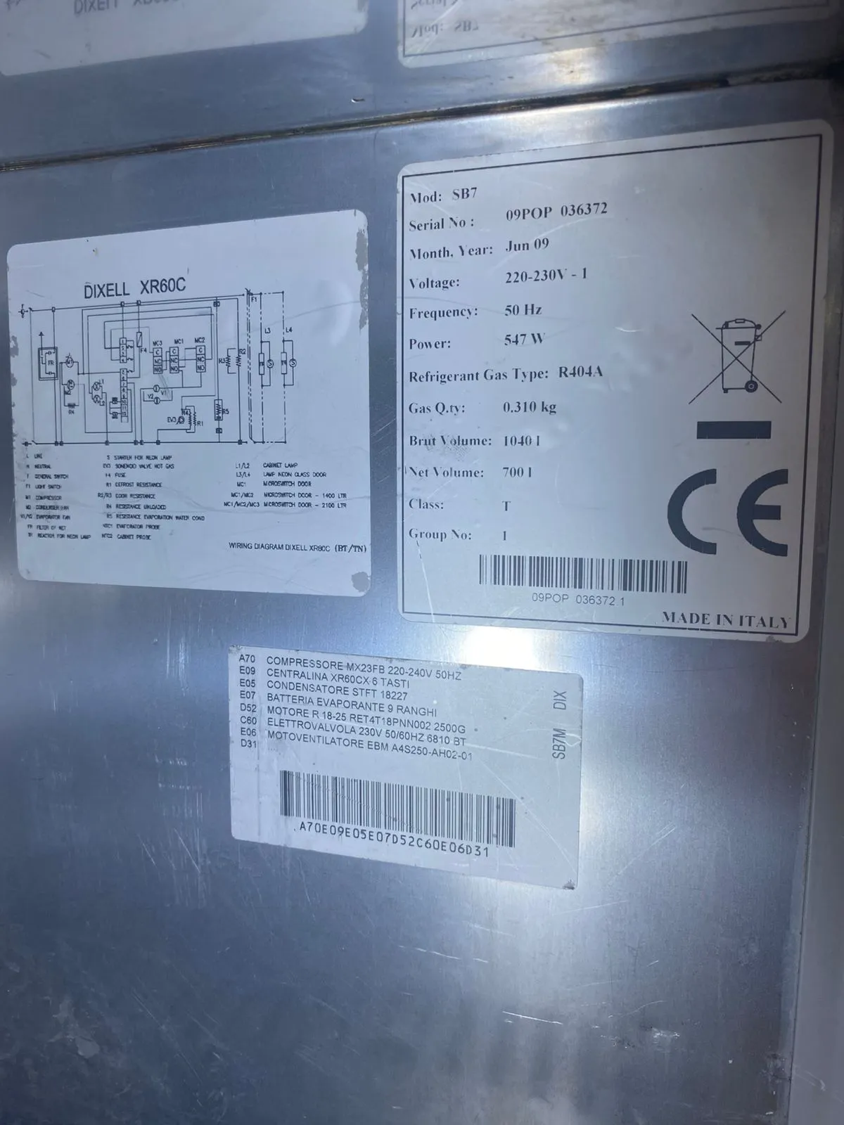 Armoire ventilée négative 1 porte