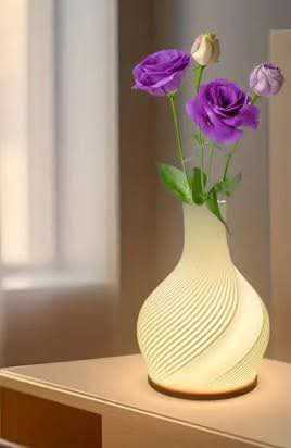 lampe vase imprimée en 3D Résine