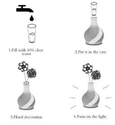 lampe vase imprimée en 3D Résine