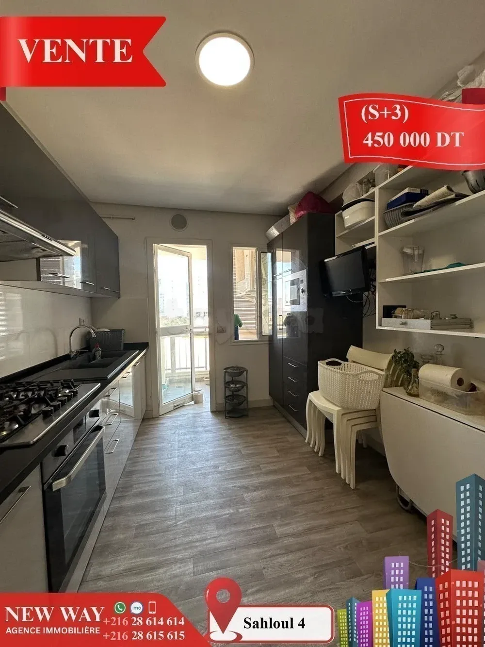 (S+3 ) à Sahloul 4 avec Place de Parking