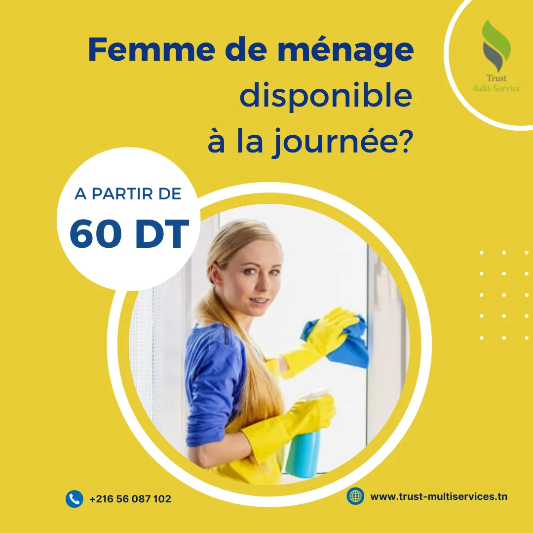 Vous cherchez une femme de ménage par jour ? 