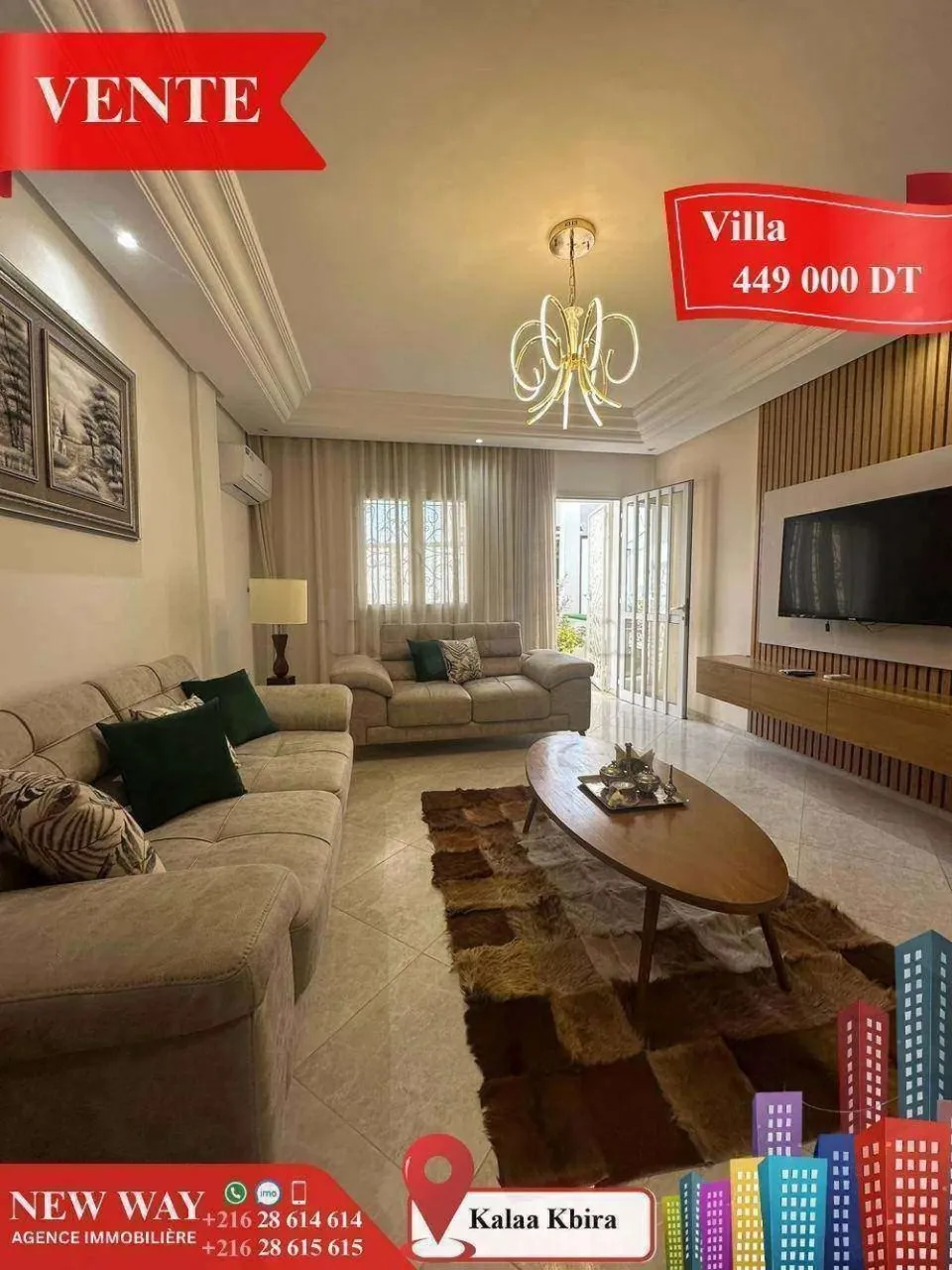 Villa à Kalàa Kbira , dans un quartier résidentiel