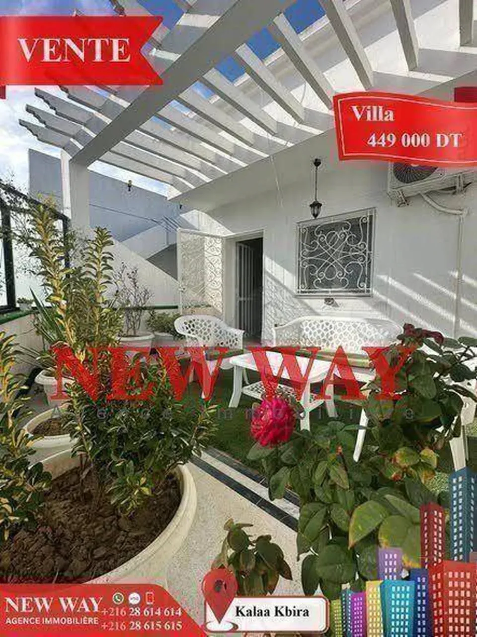 Villa à Kalàa Kbira , dans un quartier résidentiel