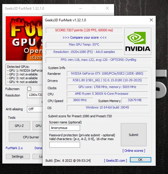 Nvidia GeForce GTX 1080 Founders Edition 8GB GDDR5X