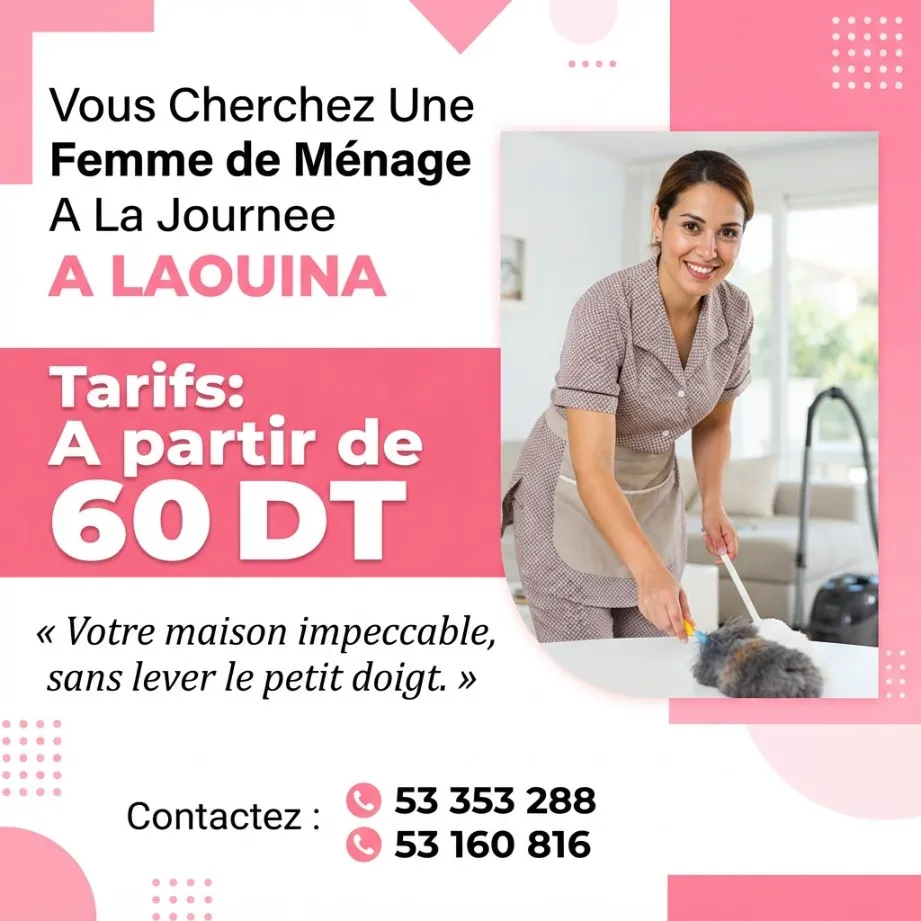 femme de menage par jour 