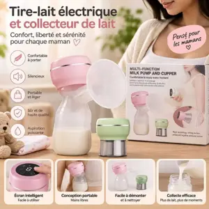 Tire-lait électrique multifonction avec collecteur de lait