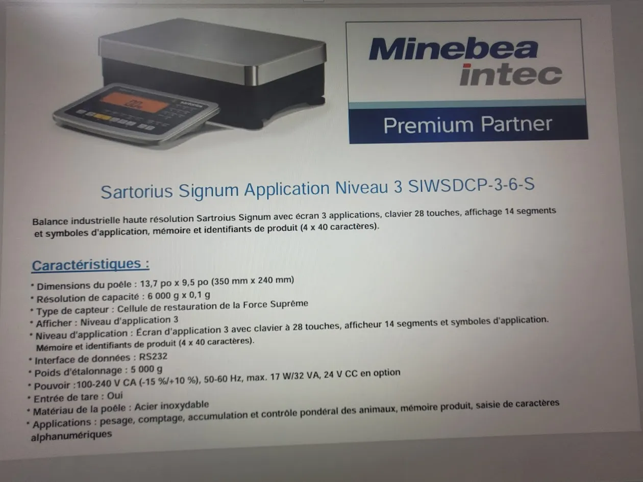 Balance de laboratoire précise SARTORIUS SEGUM