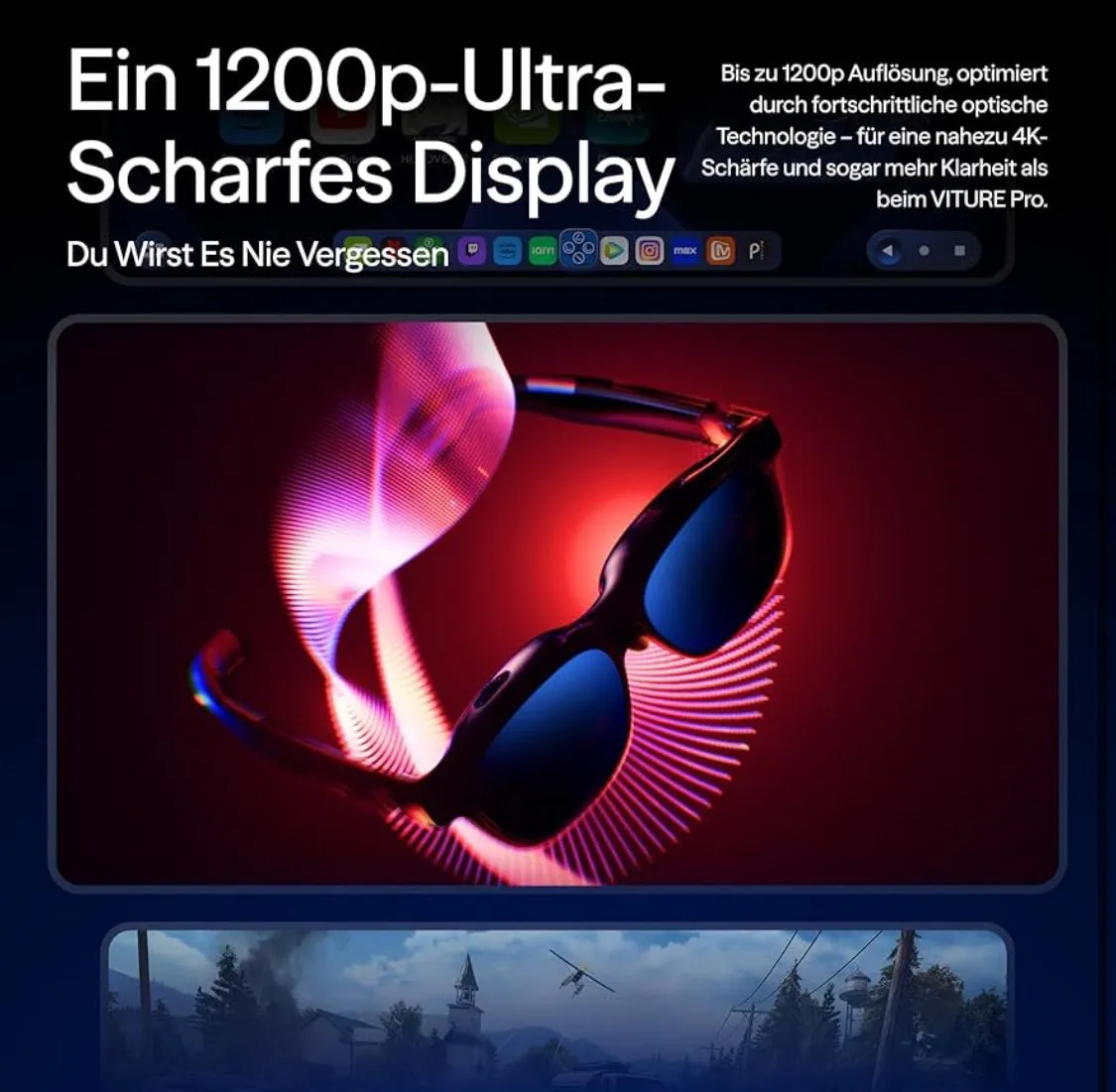 Cacheté!!!! VITURE Luma Pro – Lunettes XR nouvelle génération Écran géant de 152 pouces | Résolution 1200p ultra