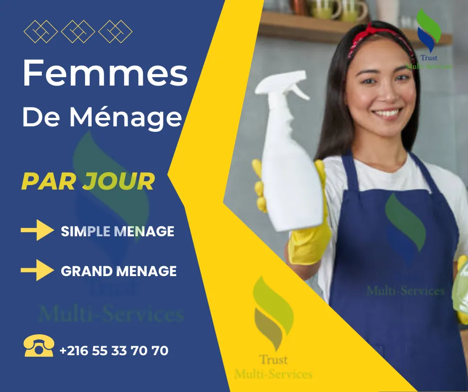 FEMME DE MENAGE PAR JOUR A SIDI BOU SAID