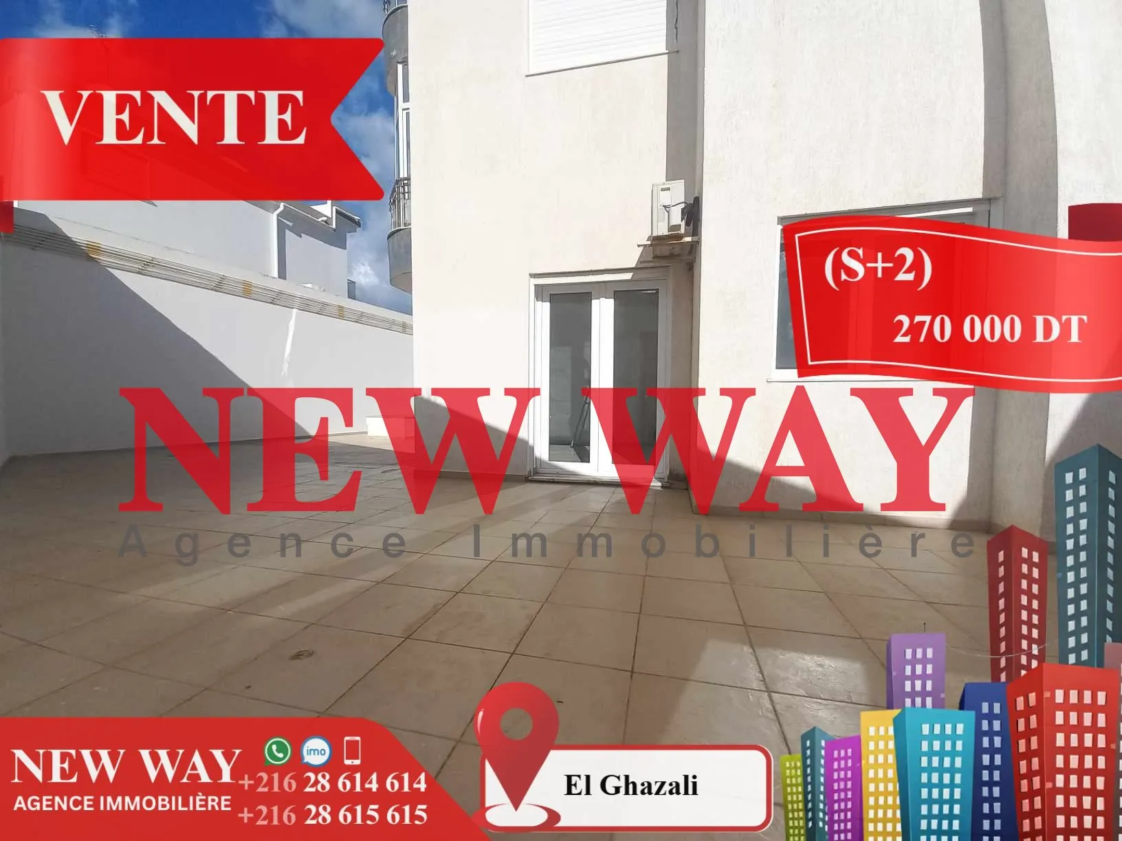 (S+2) à Bouhsina avec Place de Parking au sous Sol