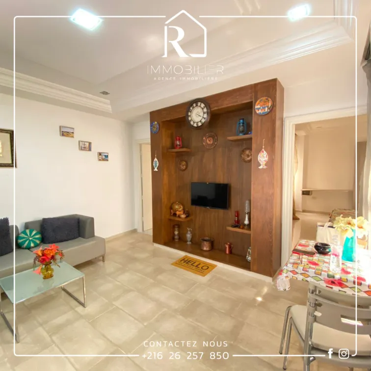 A #Vendre au cœur de #Hammamet Centre Ville Un bel #Appartement S+2 de bon Standing