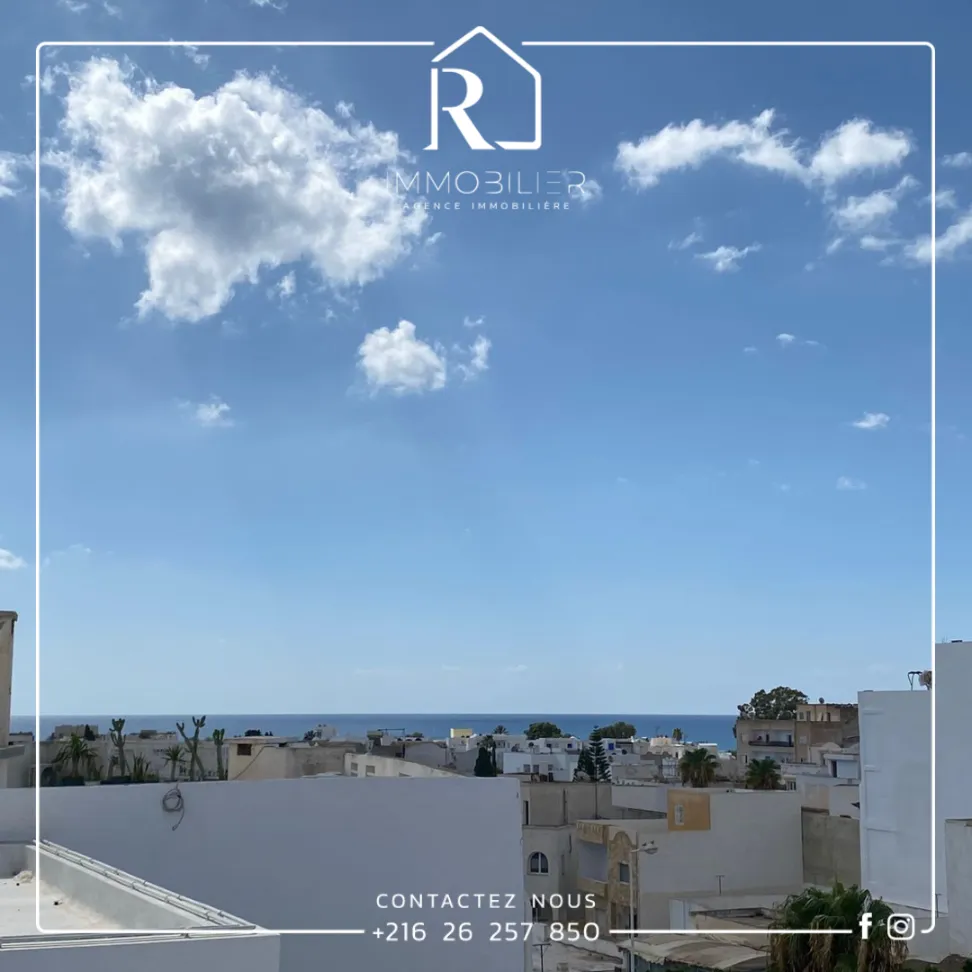 A #Vendre au cœur de #Hammamet Centre Ville Un bel #Appartement S+2 de bon Standing