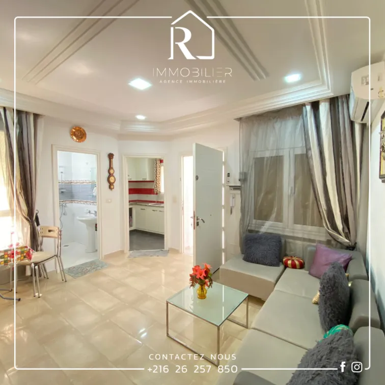 A #Vendre au cœur de #Hammamet Centre Ville Un bel #Appartement S+2 de bon Standing