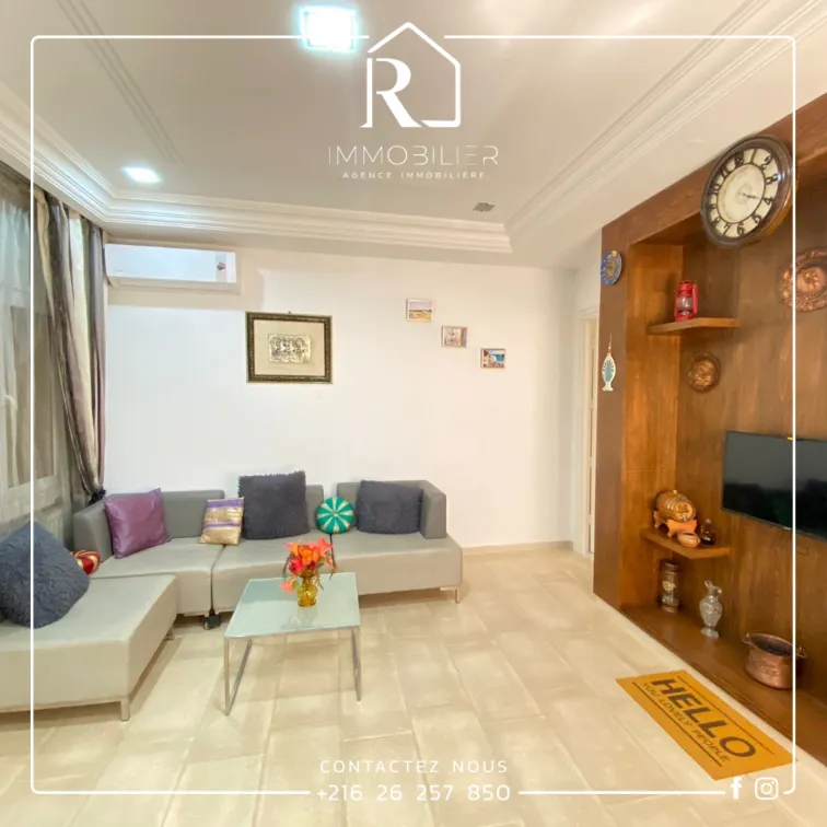 A #Vendre au cœur de #Hammamet Centre Ville Un bel #Appartement S+2 de bon Standing