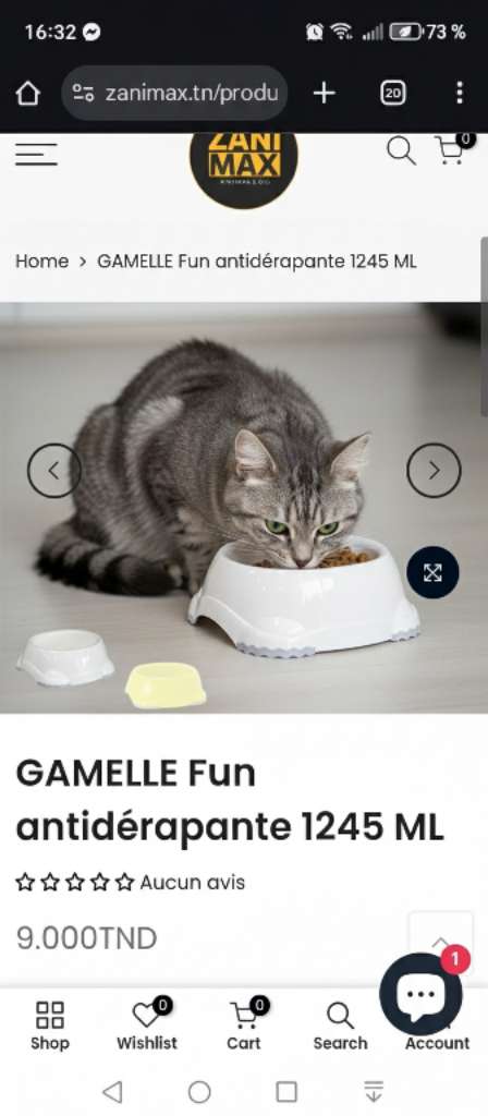 Gamelles pour chat 