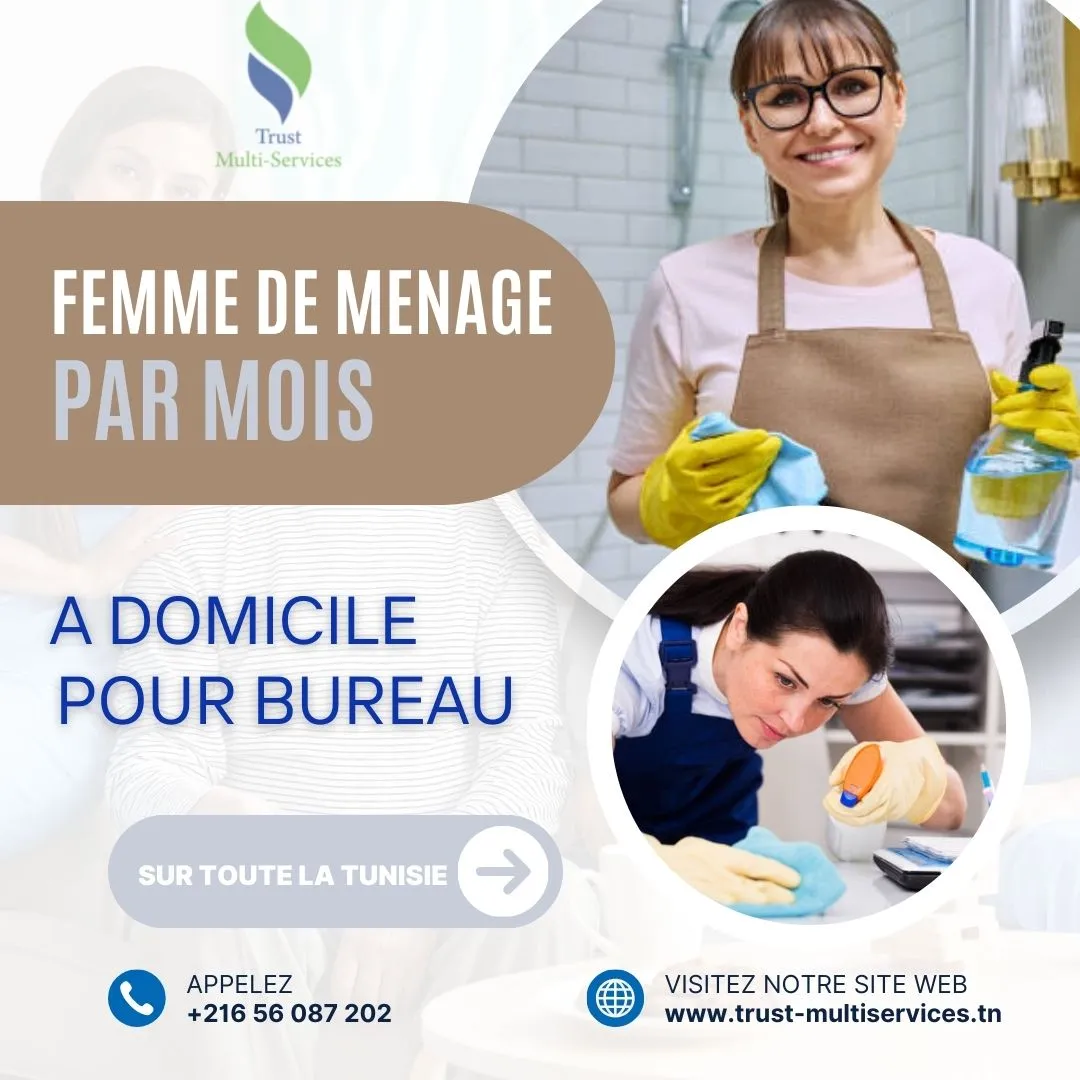 femme de ménage à mourouj