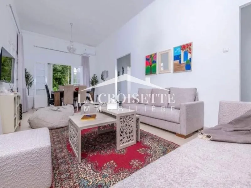 Rez-de-chaussée de villa S+3 meublé à louer à Carthage ZRCL0336
