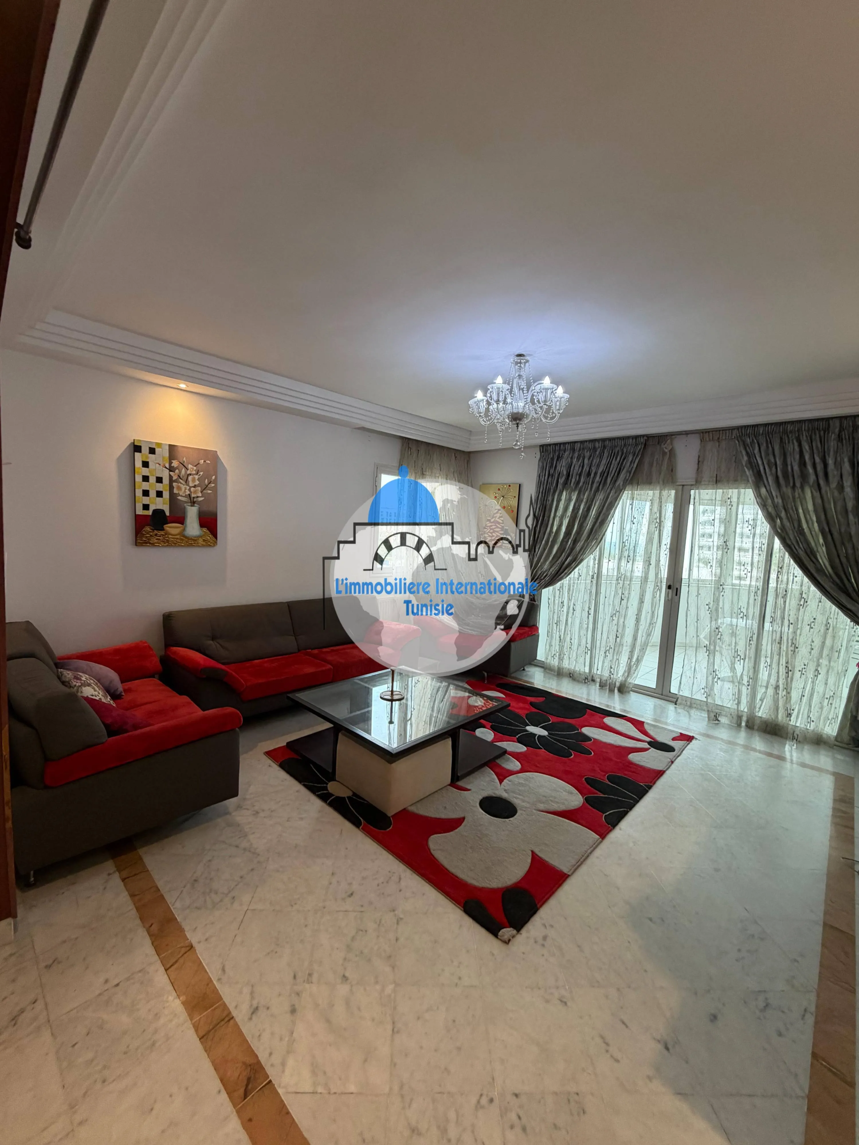 Appartement S+3 avec vue mer à louer - près de l'hôtel Riadh Palms  