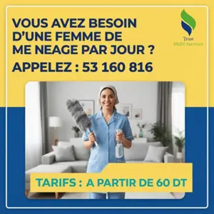 femme de menage par jour a moknine