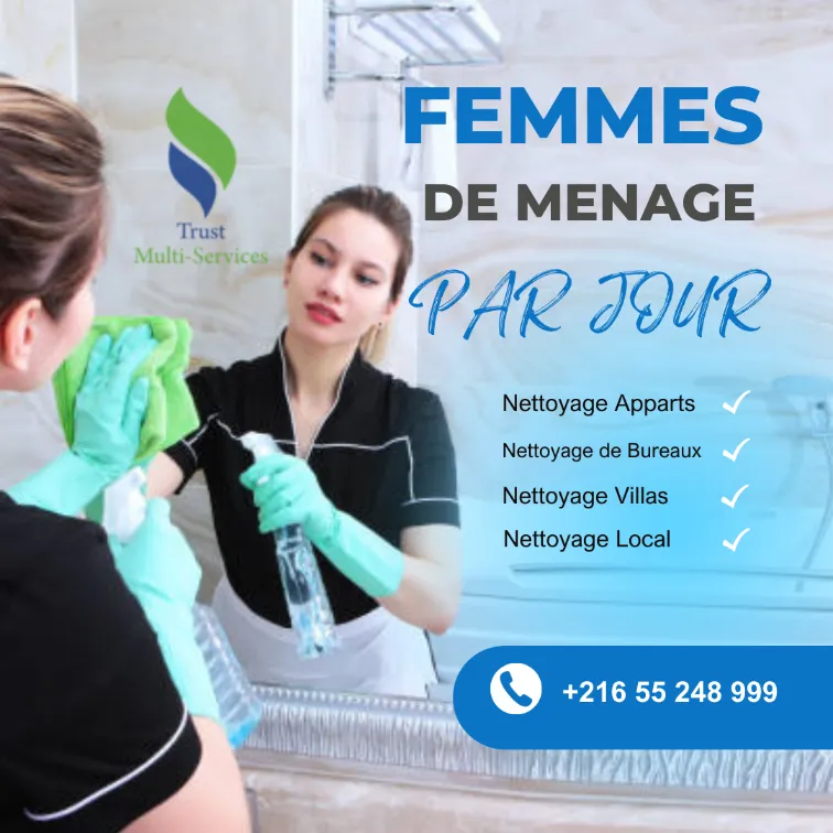 femme de ménage par jour en tunis