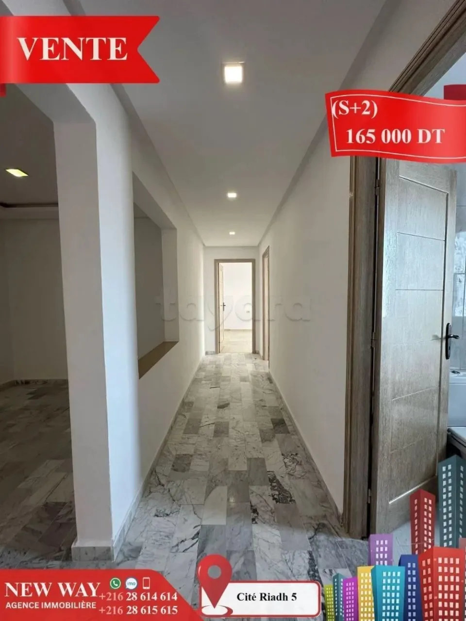 (S+2) Direct Promoteur à Cité Riadh 5