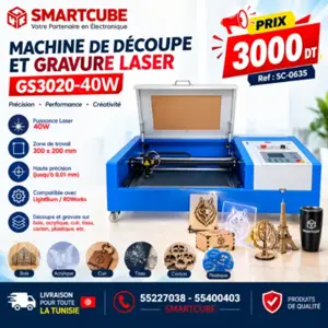 Machine de Découpe & Gravure Laser GS3020 – 40W