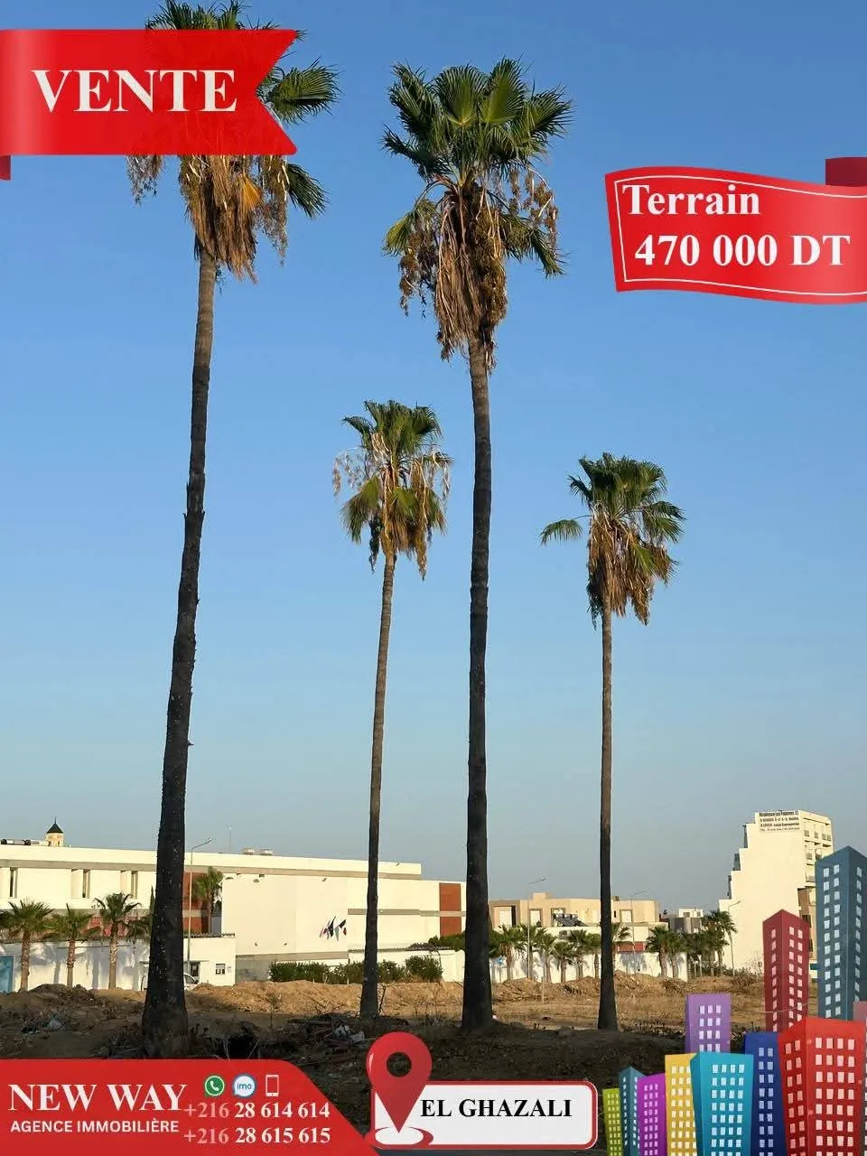  Terrain Fait l'angle à Bouhsina prés de l'école française                      